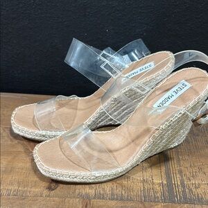 Steve Madden Cream Tan Wedge Shoes